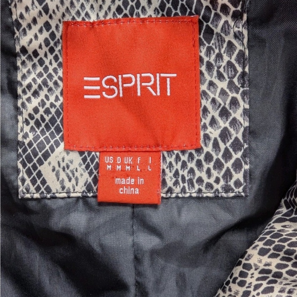 Esprit Red and Black Jacket with Patterned Lining